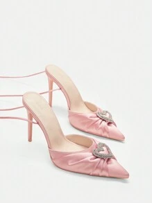 CUCCOO SZL Women's High Heels Sandals With Leg Wrap, Stiletto Heels - Pink - View 11