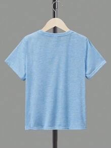 SHEIN 男大童3 入組純色圓領T恤 - 藍色 - 查看 10