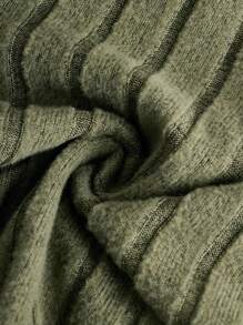 Teen Girl Notched Neck Drawstring Side Ruched Side Tee - Army Green - View 3