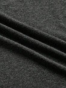 Tween Girl Solid Metal Patched Ruched Side Crop Tee - Dark Grey - View 4