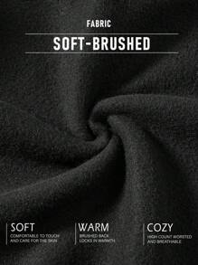 SHEIN EZwear Letter Graphic Drop Shoulder Sweatshirt - Black - View 4