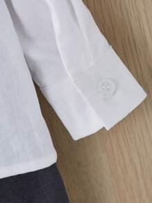 Baby Boy Bow Front 2 In 1 Shirt & Pants - Grey - View 3