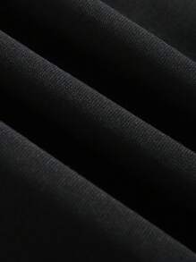 INAWLY Plus Size Floral & Slogan Graphic Drawstring Thermal Lined Sweatshirts YOU MUST EMBRACE YOUR FUTURE, For Winter - Black - View 5