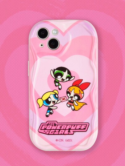 The Powerpuff Girls | ROMWE 1pc Letter Cartoon Graphic TPU Phone Case Compatible With IPhone
