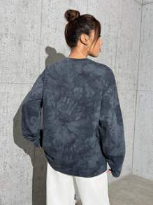 Muchica 女士日常穿着扎染落肩 T 恤 - 彩色 - 查看 2