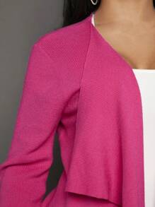 SHEIN SXY Cárdigan de diseño casual con cuello de cascada