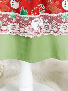 Rochie de Crăciun cu Volane, cu Volane, Fetiță