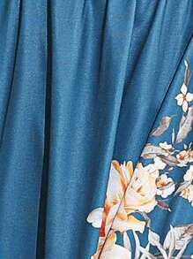 SHEIN Unity 印花交疊領洋裝 - 彩色 - 查看 4