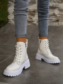 Botas con estilo para mujer - Blanco - Ver 2