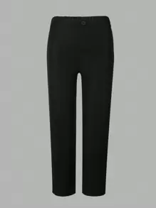 SHEIN Tween Boy Casual Single-Button School/Commute/Daily Wear Long Pants Chic Outfits For Autumn/Winter