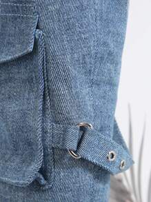 SHUZIA Botas dedo de pie puntiagudo estilete - Azul - Ver 4