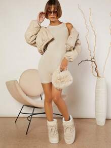 Hauture Women Shoes Boot Fuzzy Lace Up Round Toe Fluffy Ivy Bootie Spring Shoes Spring Break Easter For Christmas - Beige - View 6