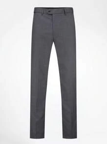 CLOUDSTYLE Hombres talla grande de color combinado con diseño de solapa Blazer & Chaleco con pantalones Traje Set - Gris Oscuro - Ver 4