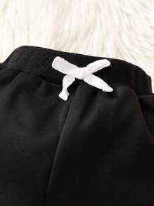 Baby Girl Tie Front Thermal Sweatpants