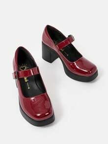 SheIn MOD Của phụ nữ Đúng mốt Nêm Gót chân Giày lười Giày dép Đối với Giải trí Mặc Và Tăng Chiều cao - Đỏ - Xem 3