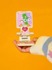 SHEIN X Care Bears Pink Heart Bear Shaped Foldable Mobile Phone Holder - Pink - View 1