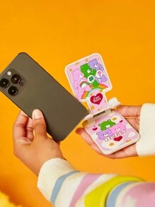 SHEIN X Care Bears Pink Heart Bear Shaped Foldable Mobile Phone Holder - Pink - View 6