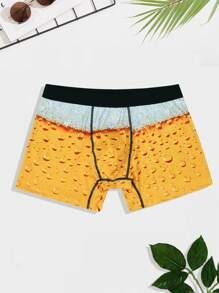 Men Contrast Tape Waistband Boxer Brief - Multicolor - View 3