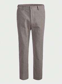 Manfinity VCAY Men Houndstooth Print Shawl Collar Blazer & Pants Set - Multicolor - View 3