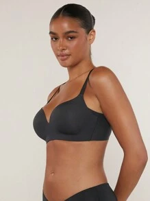 LUVLETTE Dream Curve Support+ 无钢圈隐形低胸文胸 - 黑色 - 查看 6