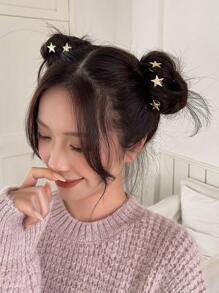 DAZY 5件套星星装饰发饰可爱发夹 - 金色 - 查看 6