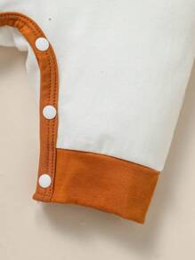 SHEIN 男婴 16 件卡通图案撞色连体衣 & 连衣裤 & 围兜 & 帽子 & 手套 & 袜子礼品套装 - 彩色 - 查看 4