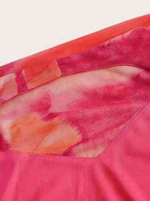 Aveloria Rosie Top halter con efecto tie-dye, drapeado delantero y cordón lateral