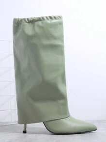 SHUZIA Pointy Toe Knee High Heel Boots