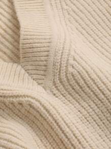 DAZY Ribbed Knit Drop Shoulder Sweater With Infinity Scarf,Fall Women Clothes Turtleneck Women