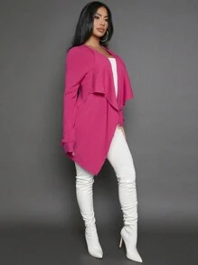 SHEIN SXY Cárdigan de diseño casual con cuello de cascada