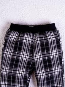 Đứa bé trai In kẻ sọc Áo Hoodie & Quần thể thao & Áo vest - Nhiều màu - Xem 5