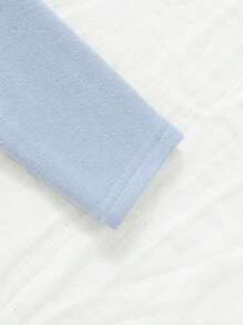 SHEIN Baby Girl 2pcs Solid Mock Neck Tee - Multicolor - View 6