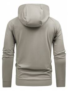 Manfinity Sport Corelite Men Zip Up Hooded Sports Jacket Workout Tops - Beige - View 2
