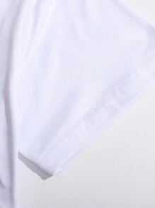 SHEIN LUNE In Giáng sinh Áo thun - trắng - Xem 5