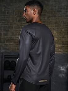 Manfinity Sport Corelite Men Letter Graphic Sports Tee - Multicolor - View 2