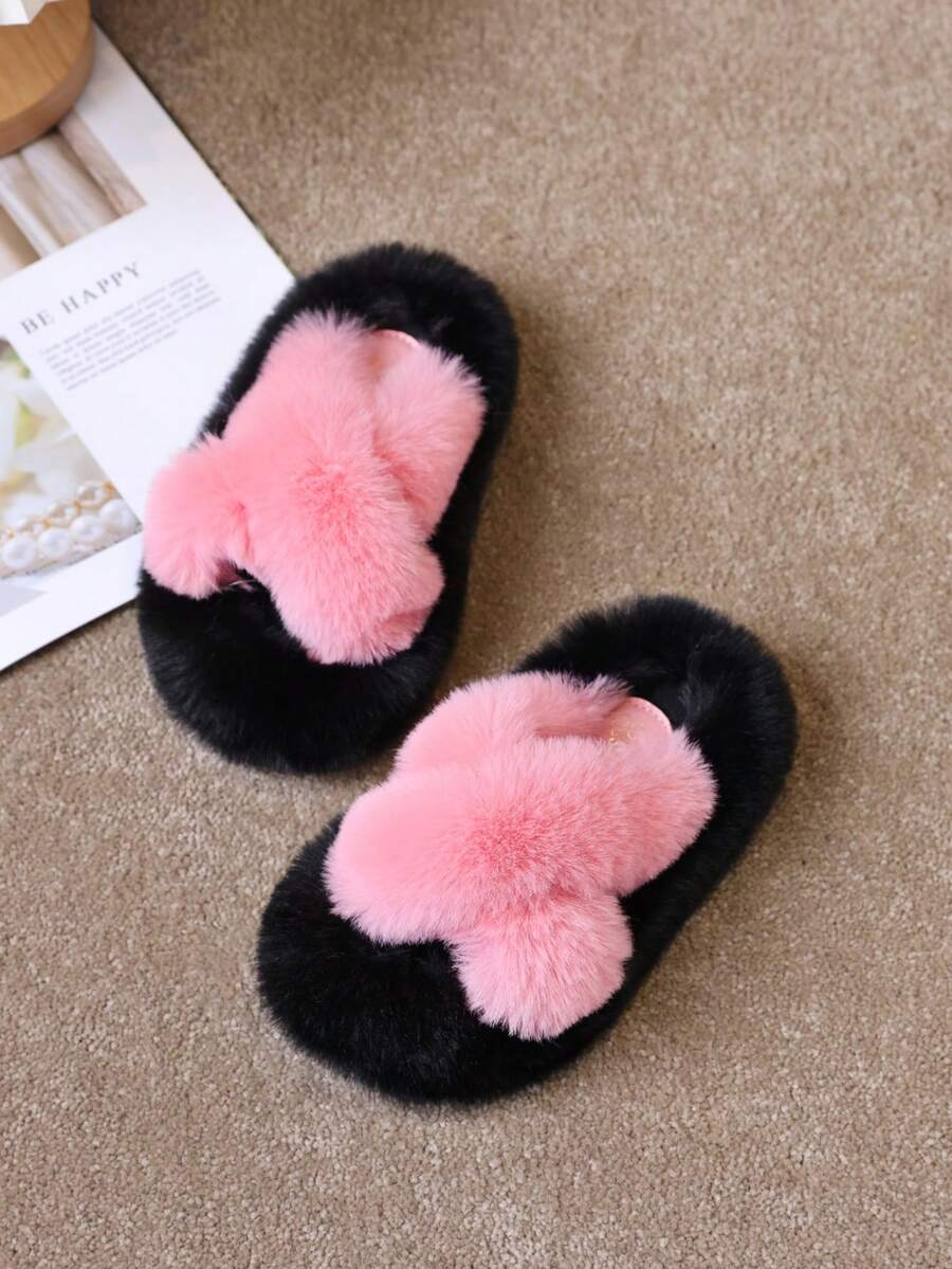 Children's Home Slippers For Girls - Pink - View 1