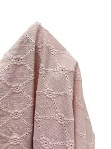 SHEIN LUNE 蕾絲拼接後綁帶插肩袖襯衫 - 藕粉色 - 查看 6