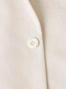 Manfinity VCAY Men Solid Blazer & Tie Waist Pants - Beige - View 5