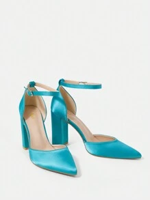 SheIn Belle Women's High-heel Pumps - Green - View 3