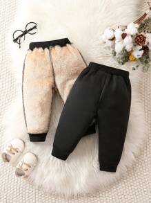 Baby Girl Tie Front Thermal Sweatpants