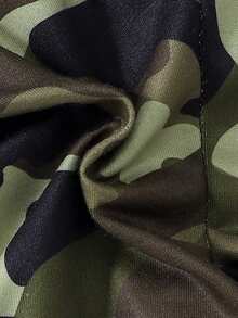 Baby Boy Dog Print Sweatshirt & Camo Print Sweatpants - Black - View 7