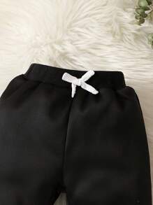 Baby Girl Tie Front Thermal Sweatpants