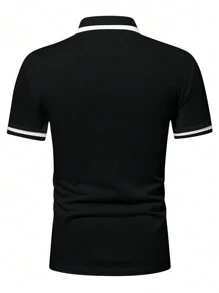 Manfinity Mode Men Contrast Trim Polo Shirt