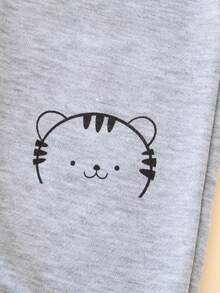 男嬰卡通圖案運動衫和運動褲 - 藍色 - 查看 7