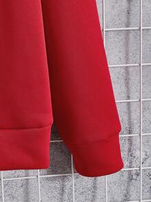 Manfinity RebelGame Loose Fit Men's Christmas Printed Hoodie - Red - View 3