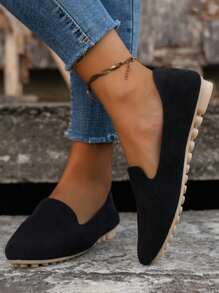 Zapatos planos de mujeres - Negro - Ver 4