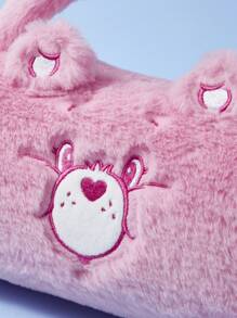 SHEIN X Care Bears Ladies' Bear Patterned Tote Bag, Valentines - Pink - View 5