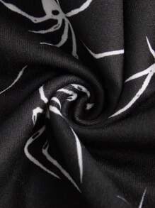 ROMWE Goth Spider Print Cami Top, School - Black - View 4