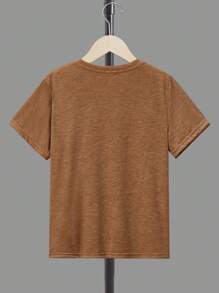 SHEIN 男大童3 入組純色圓領T恤 - 藍色 - 查看 8