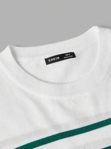 Manfinity BRENVOR Men Striped Pattern Colorblock Sweater - Multicolor - View 3